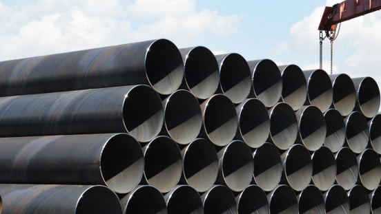 Spiral seam double-sided submerged arc welded steel pipe